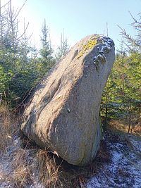 16. V lese Zádvoří jsem našel i největší menhir v okolí, ZD4