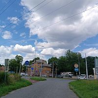 Konec cesty, přicházíme na tramvajovou zastávku Nová Ves vodárna