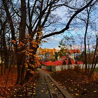 Krásná podzimní scenérie cestou