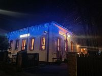 Vánoční výzdoba na náměstí Generála Svobody v Ostravě-Zábřehu (Družstvo)