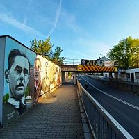 Zlín - mural v podjezdu na ulici Dlouhé