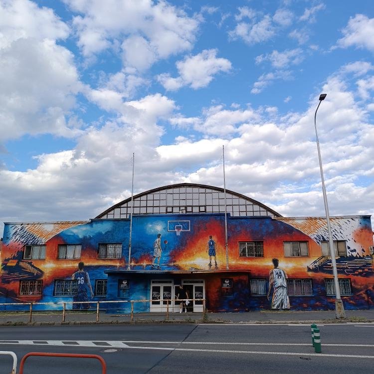 Mural na hale Tatran v Moravské Ostravě