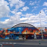 Mural na hale Tatran v Moravské Ostravě