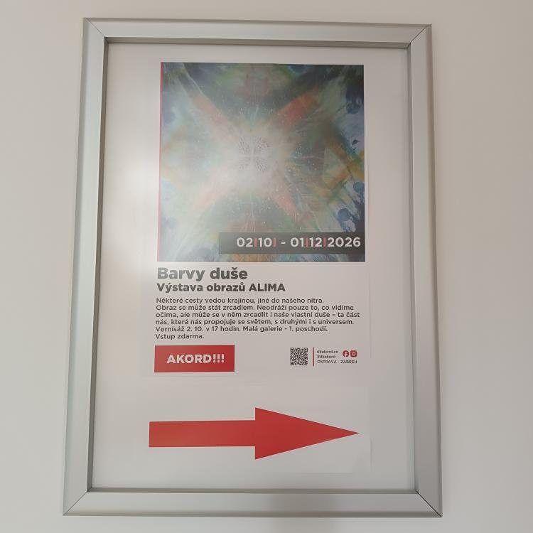 Na výstavu obrazů BARVY DUŠE - Alima do DK AKORD v Ostravě-Zábřehu