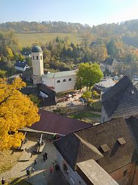 Sovinec - hrad v Moravskoslezském kraji, vyhlídka z věže