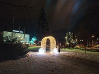 Zlín, park Komenského, advent