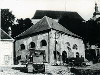 Historická fotografie Horní synagogy v Mikulově