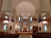 Frederikshavn Kirke, interiér s modely lodí