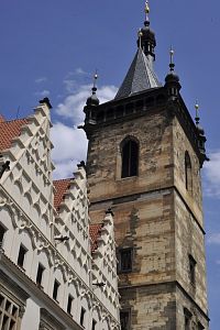 Věž Novoměstské radnice v Praze