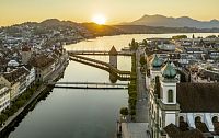 Lucerne, panorama of the city, the bridges and the lake ©  Switzerland Tourism / Jan Geerk