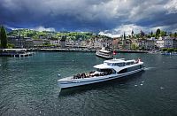 Panorama yacht Saphir Luzerner in the Lucerne harbour basin © SGV AG