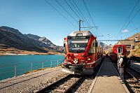 Bernina Express at Lago Bianco