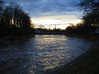 Řeka Labe pod Hučákem (Hradec Králové)