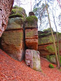 Skalní útvary mezi Mlčení a Harasovem (Kokořínský Důl/Janova Ves)