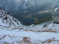 Pohled od Ostrvy na Popradské pleso (Štrbské Pleso)