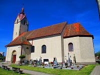 Svěcení rozšířeného hřbitova a tamního kříže v Bohuslavicích nad Metují v roce 1872