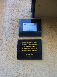 Pamětní desky na hasičské zbrojnici (Spišská Sobota)