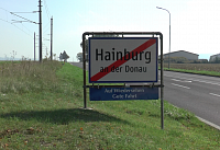 Hainburg - výstupná tabuľa