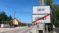 LUŽIANKY - tabuľa výstupu z obce