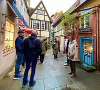 Malebný Schnoor je nejstarší dochovanou čtvrtí Brém.