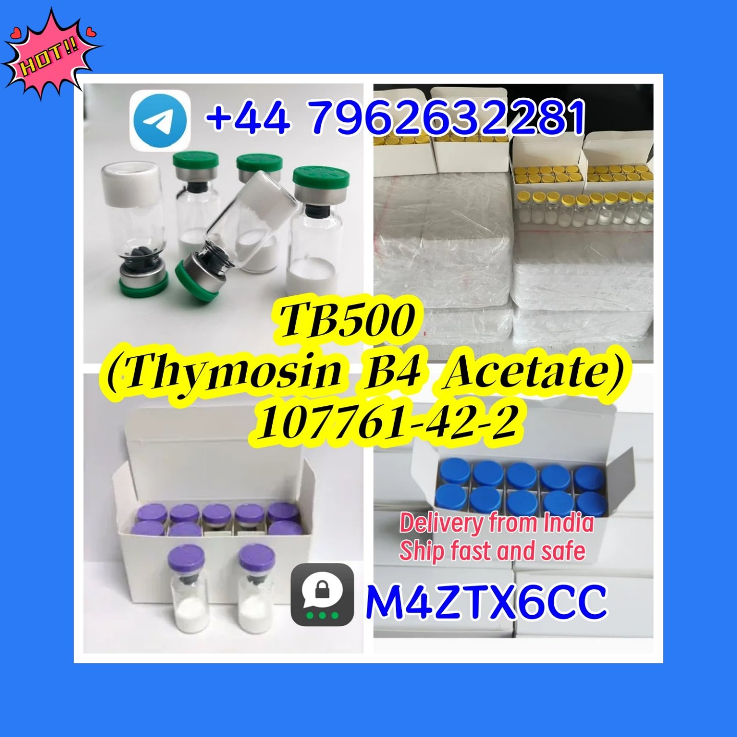 TB-500 Thymosin B4 Acetate 107761-42-2 Indian product