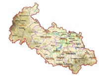 Mapa Moravskoslezského kraje
