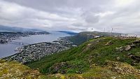Výhled na Tromsø a rekonstrukci horní části lanovky