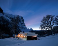 Švýcarsko, hory, zima