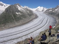 Nad švýcarským ledovcem