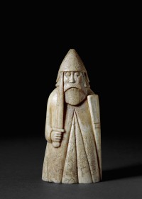 Evropa: Šachová figurka věže, 1150 - 1200, C Trustees of the British Museum