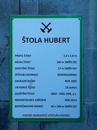 Označení výchozu bývalých štol