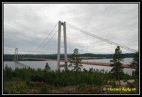 Švédsko - Högakustenbron (The High Coast Bridge) dlouhý 1800 m. Oblast zapsána do seznamu světového dědictví UNESCO