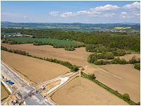 Pozadí Zábřežské vysočiny a Bukové hory, les na Bludovské stráni