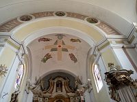 Malba stropu presbytáře