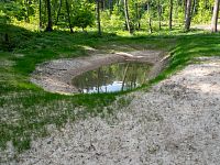 Horní jezírko v suchém jaru 14.5.2025