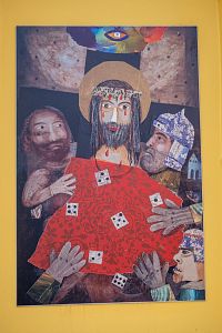 Žoldnéři hrají kostky o Kristovo roucho