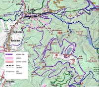 Kouty a okolí a lyžařské trasy na Mravenečníku
