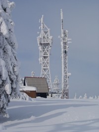 Vysílač v zimě