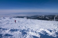 Výhledy ze Sněžníku jsou impozantní na západě Krkonoše