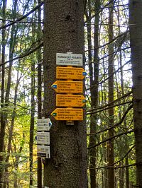 Rozcestník je kousek nad pramenem