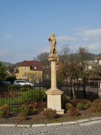 Bludov - kopie sochy sv. Rocha (opět na místě)