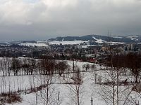 Nové Město na Moravě - pohled na město od Tří křížů