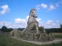 Socha koně v Hamrech nad Sázavou