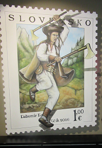 Jánošík vyskakuje z poštovní známky