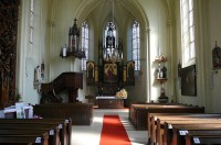 Interiér kostela sv. Barbory v Adamově