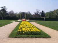 Květinová výzdoba v zámeckém parku