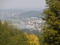 Pohled z lázní do města Jeseník