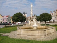 Telč-kašna na náměstí