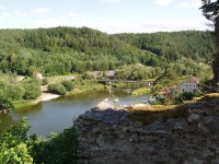 Nádherný výhled z hradu na Lužnici