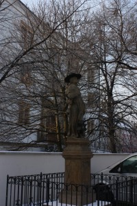 Barokní socha sv. Rocha na Horním náměstí v Přerově